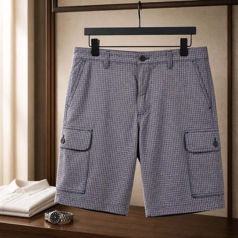 Dockers Men's Plaid Cargo Shorts Size 38 #435